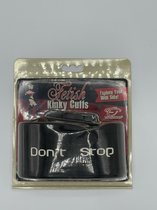 Topco - Fetish - Kinky Cuffs - Don't Stop - Handboeien - Erotische Handboeien - Zwart - Leuke Tekst