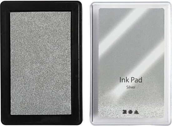 Encre de tampon. argent. H : 2cm. taille 9x6cm. 1 pièce