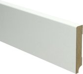 Hoge plinten - MDF - Moderne plint 90x15 mm - Wit - Voorgelakt - RAL 9010 - Per 5 stuks 2,4 m