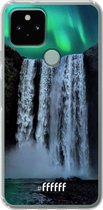 6F hoesje - geschikt voor Google Pixel 5 -  Transparant TPU Case - Waterfall Polar Lights #ffffff