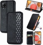 Luxe PU Lederen Wallet Case Geschikt Voor Samsung Galaxy A42 (5G) - Portemonnee Book Case Flip Cover Hoesje Met Multi Stand Functie - Kaarthouder Card Case Beschermhoes Sleeve Met