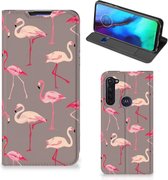 Stand Case Motorola Moto G Pro Hoesje met naam Flamingo