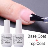 Base & Top coat nagellak set - Gel nagellak - UV gellak set - Topcoat gellak - Basecoat  gellak - 15ml.