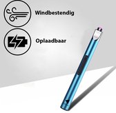 Oplaadbare Lange Elektrische Aansteker - Duurzame Plasma Aansteker - Inclusief Cadeauverpakking - BBQ - Kaarsen - Blauw