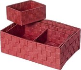 Expert Kast Organizers - Lade Organizer - Opbergbox - Opbergmand - Multifunctioneel - Rood - Nylon - 4 stuks - M