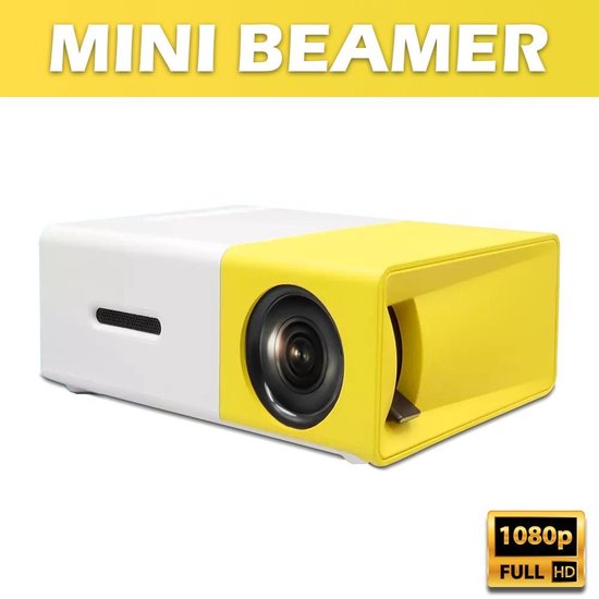 YG-300 Mini Beamer - 320 x 240 - USB - HDMI - Wit - Geel - 50 lumen |  bol.com