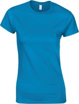 Gildan Dames Zachte Stijl Korte Mouw T-Shirt (Antieke Saffier)