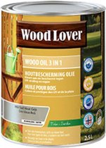 Woodlover Wood Oil 3 in 1 - Olie - Kleurt en beschermt - 950 - Oud Hout Grijs - 2,50 l
