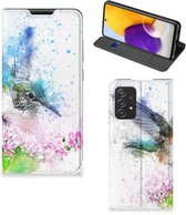 Hoesje Geschikt voor Samsung Galaxy A72 (5G/4G) Wallet Book Case Vogel
