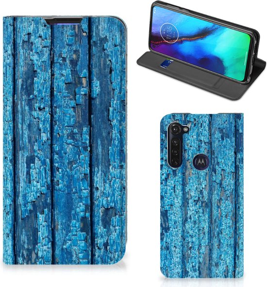 Coque de portable Motorola Moto G Pro Magnet Case Wood Blue