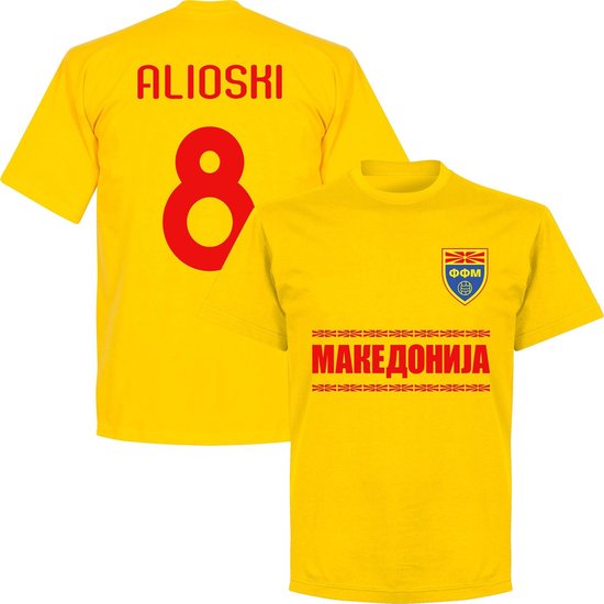 Macedonië Alioshi 8 Team T-Shirt - Geel - XXL