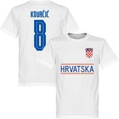 Kroatië Kovacic 8 Team T-Shirt 2021-2022 - Wit - XXL