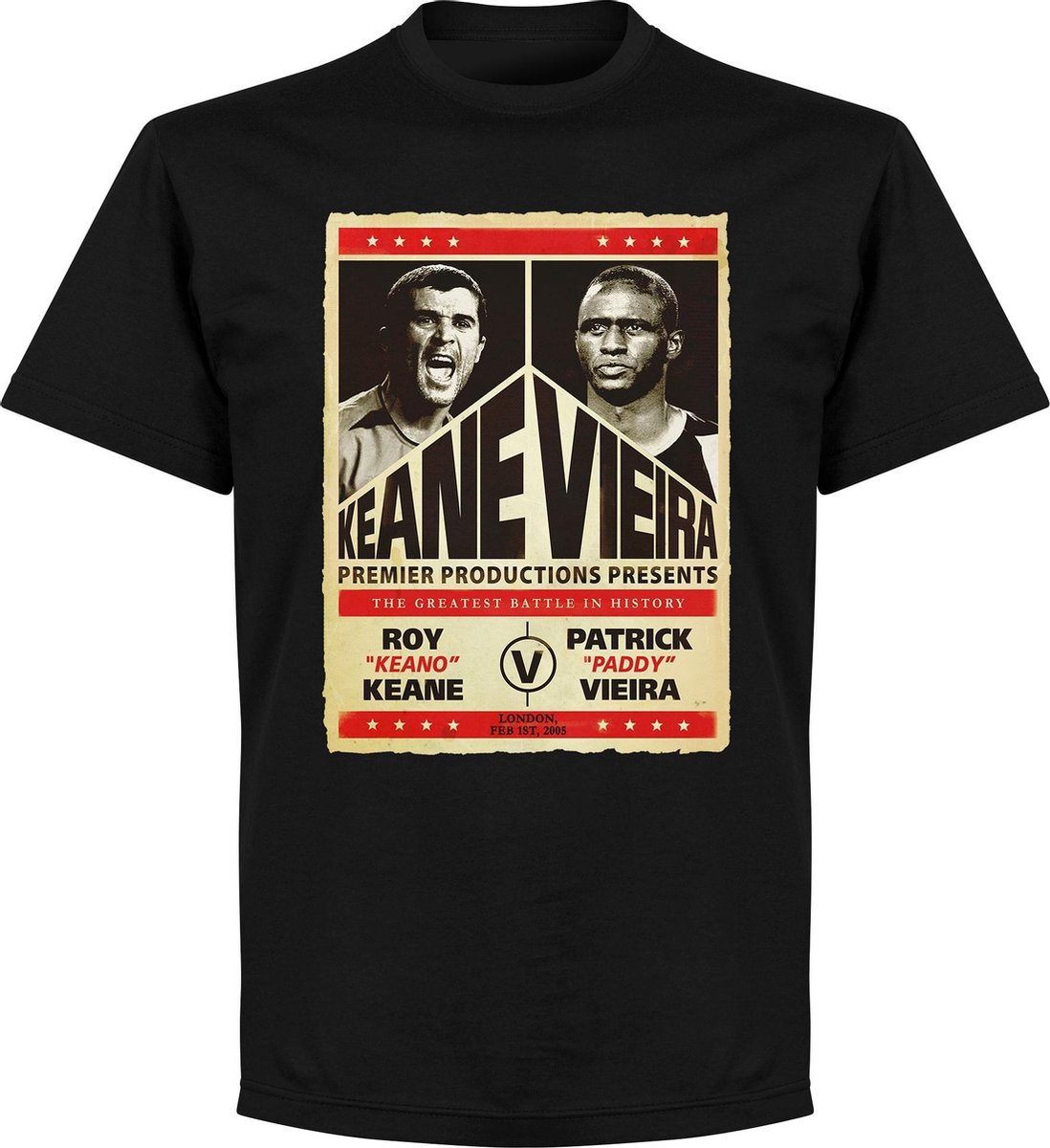 Keane vs. Viera Battle T-shirt - Zwart - XL