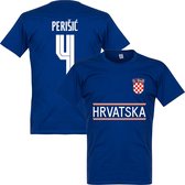 Kroatië Perisic Team T-Shirt 2021-2022 - Blauw - XXL