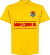 Macedonië Team T-Shirt - Geel - 3XL