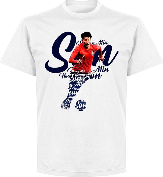 T-Shirt Script Corée du Sud Son - Wit - L