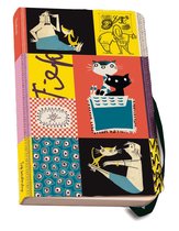 Notitieboek A6 formaat - Zachte kaft - Fiep Westendorp - Artist Collection - Colourful Fifties - Kunst - Thuiswerkplek - Thuiskantoor - Met elastieken band