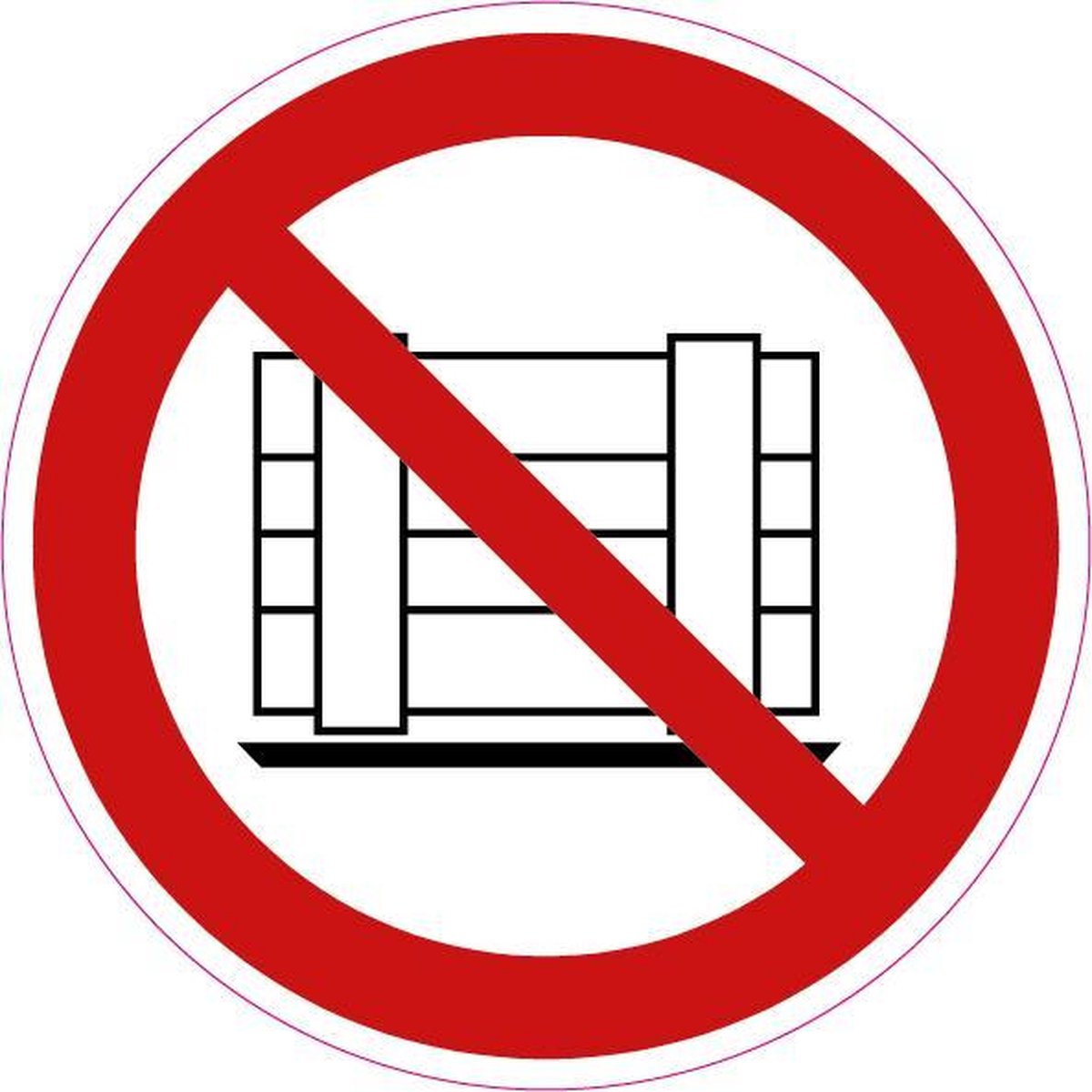 Pictogramme Rien Autocollant pictogramme 75 pièces P023 - Interdiction de poser ou de ...