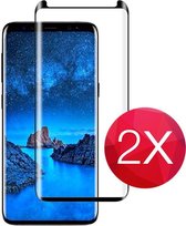 2X Screen protector - Tempered glass - Full Cover - screenprotector voor Samsung Galaxy S9 Plus  -  Glasplaatje voor telefoon - Screen cover - 2 PACK