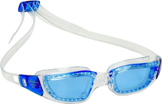 Phelps Tiburon - Zwembril - Volwassenen - Blue Lens - Transparant/Blauw
