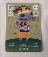 Amiibo animal crossing new horizons origineel Eu Coach 126 kaart