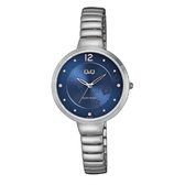 Q&Q Horloge - Zilverkleurig (kleur kast) - Zilverkleurig bandje - 33 mm