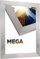 50x70cm Aluminium Wissellijst - 40 mm - type Mega - Geborsteld Zilver