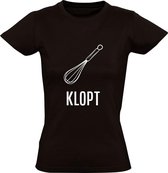 Klopt Dames t-shirt | koken | keuken | restaurant | chef | Zwart