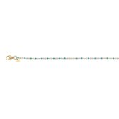 iXXXi Armband Slim Ball Turquoise Goud - Maat 17-20 cm