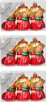 9x stuks kunststof kersthangers engeltjes rood 8 cm kerstornamenten - Kunststof ornamenten kerstversiering