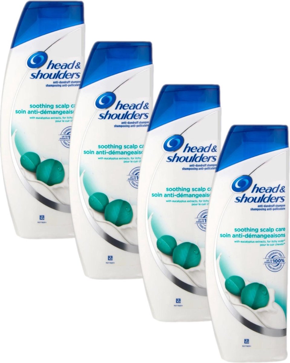 Head & Shoulders Anti Roos Shampoo - Soothing Scalp Care XL - Jeukende Hoofdhuid - Voordeelverpakking 4 x 400 ml