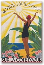 Sur La Cote D' Azur Poster - 40x50cm Canvas - Multi-color