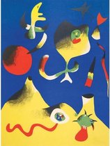 Joan Miro Abstract Watercolor Poster 11 - 13x18cm Canvas - Multi-color