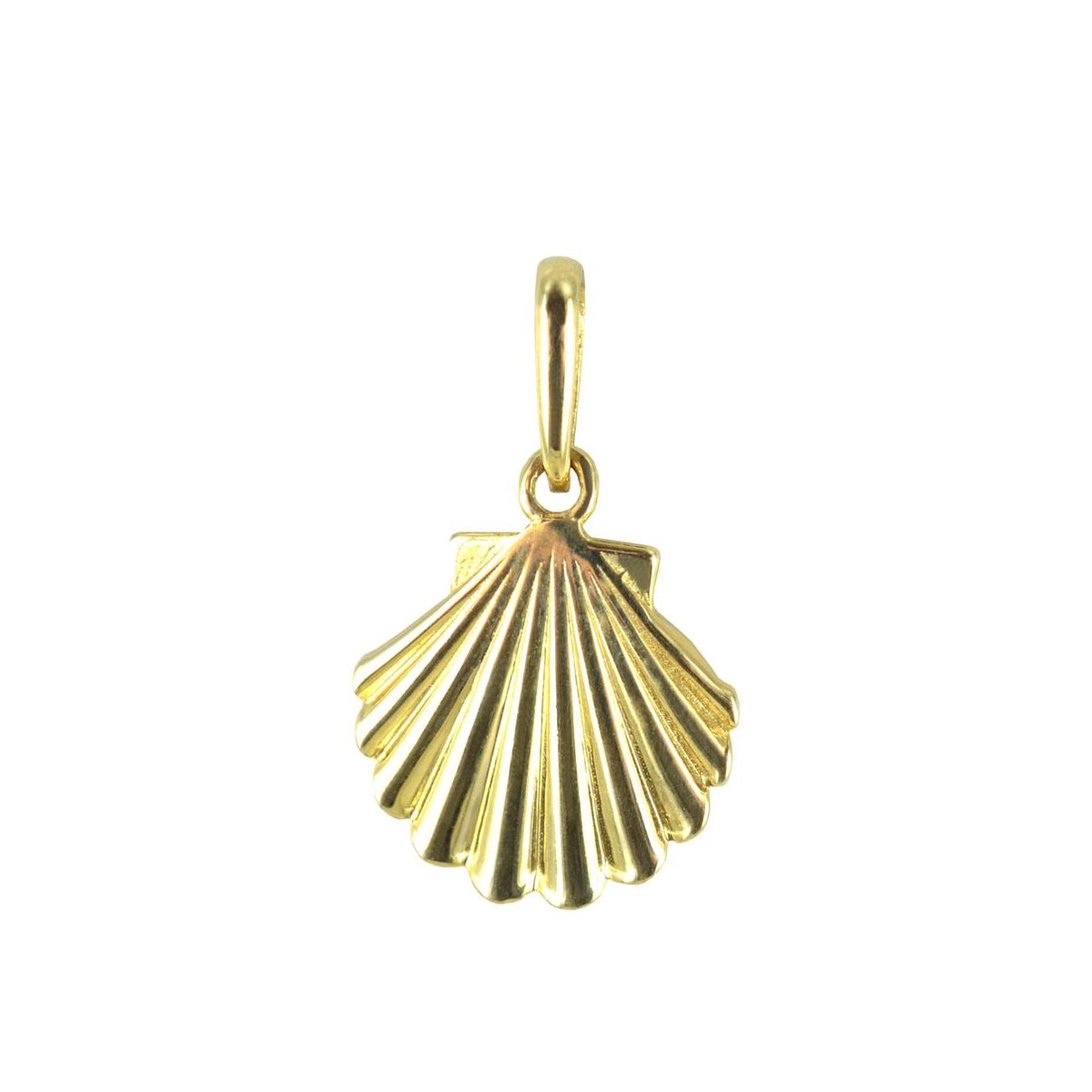 New Bling 9NBSAM-G190102 Gouden Hangertje - Schelp - 9,2 x 9,3 mm - 14 Karaat - Bedel - Goud