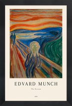 JUNIQE - Poster in houten lijst Munch - The Scream -40x60 /Kleurrijk