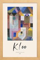 JUNIQE - Poster in houten lijst Klee - Colorful Architecture -40x60