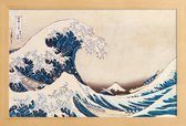 JUNIQE - Poster in houten lijst Hokusai - De grote golf van Kanagawa