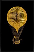 JUNIQE - Poster met kunststof lijst Air Balloon gouden -20x30 /Goud &