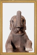 JUNIQE - Poster met houten lijst Elephant -30x45 /Grijs