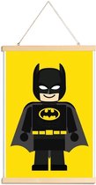 JUNIQE - Posterhanger Batman Toy -20x30 /Geel & Zwart