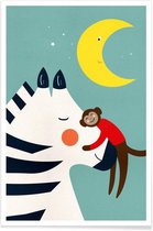 JUNIQE - Poster Goodnight Hug -13x18 /Kleurrijk