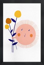 JUNIQE - Poster in houten lijst Sunshine Bouquet -40x60 /Kleurrijk