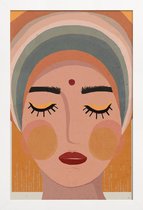 JUNIQE - Poster in houten lijst Shakti -20x30 /Oranje & Roze