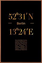 JUNIQE - Poster met kunststof lijst Berlin Icons gouden -30x45 /Goud &