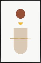 JUNIQE - Poster met kunststof lijst Horizon gouden -40x60 /Goud &