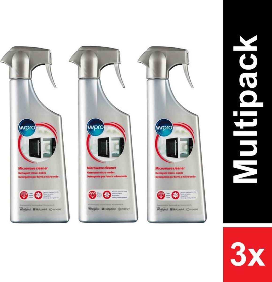 WPRO Magnetron Reiniger spray MWO111 - 3 x 500ml - voordeelverpakking