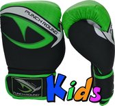 Punch Round No-Fear Bokshandschoenen Kids Zwart Groen 4 OZ