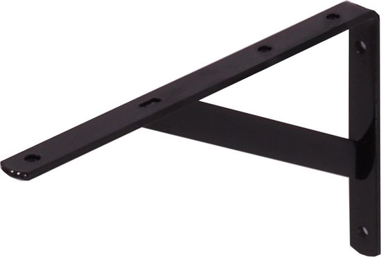Wovar Plankdrager Zwart Metaal 150 x 250 mm | Per Stuk
