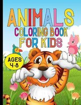 Animals Coloring Book For Kids Ages 4-8