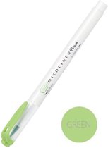 Zebra Mildliner Brush Pen - Mild Green Set van 2 verpakt  in een Etui